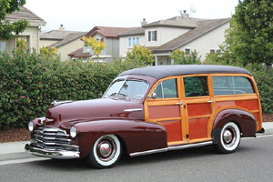 Click to View Roy Brizio Street Rods Completed Cars - Eric Clapton 47 woodie